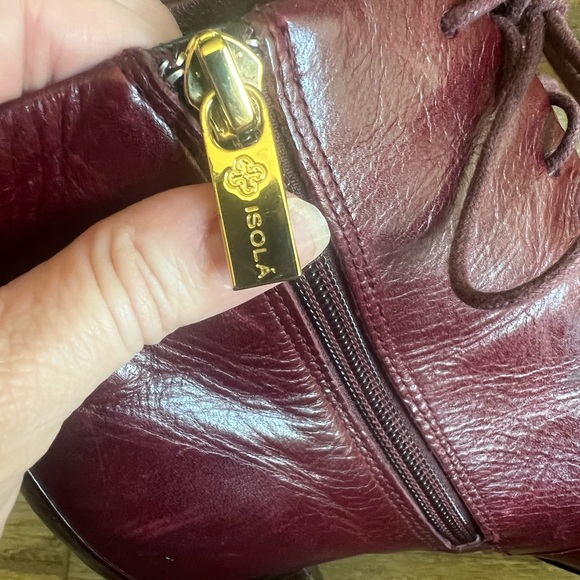 Isola soft stacked heel oxblood ankle boot size 8 good condition - Picture 8 of 15